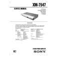 SONY XM-7547 Owners Manual SONY XM-7547 Owners Manual