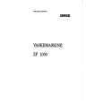ZANUSSI ZF1000 Owners Manual ZANUSSI ZF1000 Owners Manual