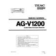 TEAC AG-V1200 Service Manual TEAC AG-V1200 Service Manual