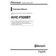 PIONEER AVIC-F500BT/XCN/AU Owners Manual PIONEER AVIC-F500BT/XCN/AU Owners Manual
