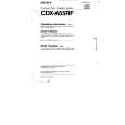 SONY CDX-A55RF Owners Manual SONY CDX-A55RF Owners Manual