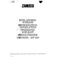 ZANUSSI ZFF22/8 Owners Manual ZANUSSI ZFF22/8 Owners Manual