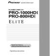 PIONEER PRO-1000HDI/LUCXC Owners Manual PIONEER PRO-1000HDI/LUCXC Owners Manual