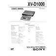 SONY XV-D1000 Owners Manual SONY XV-D1000 Owners Manual