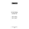 ZANUSSI ZCC6632W Owners Manual ZANUSSI ZCC6632W Owners Manual