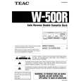 TEAC W500R Owners Manual TEAC W500R Owners Manual