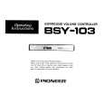 PIONEER BSY-103/ZU Owners Manual PIONEER BSY-103/ZU Owners Manual