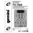 GEMINI FX-7000 Owners Manual GEMINI FX-7000 Owners Manual