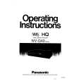 PANASONIC NVG40 Owners Manual PANASONIC NVG40 Owners Manual