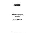 ZANUSSI ZCG566NW Owners Manual ZANUSSI ZCG566NW Owners Manual