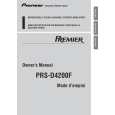 PIONEER PRS-D4200F/XS/UC Owners Manual PIONEER PRS-D4200F/XS/UC Owners Manual