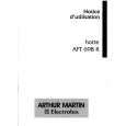 ARTHUR MARTIN ELECTROLUX AFT698R Owners Manual ARTHUR MARTIN ELECTROLUX AFT698R Owners Manual
