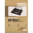 ROTEL RP-850 Owners Manual ROTEL RP-850 Owners Manual
