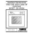ZANUSSI FBi523/A Owners Manual ZANUSSI FBi523/A Owners Manual