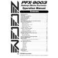 ZOOM PFX-9003 Owners Manual ZOOM PFX-9003 Owners Manual