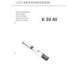 SENNHEISER K 30 AV Owners Manual SENNHEISER K 30 AV Owners Manual
