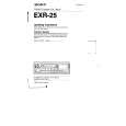 SONY EXR-25 Owners Manual SONY EXR-25 Owners Manual