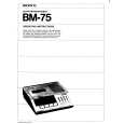 SONY BM-75 Owners Manual SONY BM-75 Owners Manual