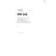 SONY BM-540 Owners Manual SONY BM-540 Owners Manual