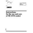 ZANUSSI MC19M Owners Manual ZANUSSI MC19M Owners Manual