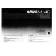 YAMAHA M-40 Owners Manual YAMAHA M-40 Owners Manual