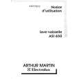 ARTHUR MARTIN ELECTROLUX ASI650B BRAUN Owners Manual ARTHUR MARTIN ELECTROLUX ASI650B BRAUN Owners Manual