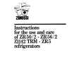 ZANUSSI ZR5 Owners Manual ZANUSSI ZR5 Owners Manual