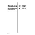 BLOMBERG KT1151 Owners Manual BLOMBERG KT1151 Owners Manual