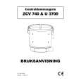 ELECTROLUX U3700 Owners Manual ELECTROLUX U3700 Owners Manual