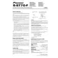 PIONEER S-ST70-F Owners Manual PIONEER S-ST70-F Owners Manual