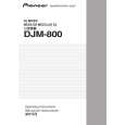 PIONEER DJM-800/TLXJ Owners Manual PIONEER DJM-800/TLXJ Owners Manual