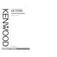 KENWOOD KAV7500 Owners Manual KENWOOD KAV7500 Owners Manual