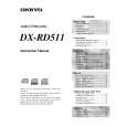 ONKYO DXRD511 Owners Manual ONKYO DXRD511 Owners Manual