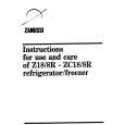 ZANUSSI Z18/8R Owners Manual ZANUSSI Z18/8R Owners Manual