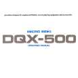 MICRO SEIKI DQX-500 Owners Manual MICRO SEIKI DQX-500 Owners Manual