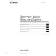 SONY GDM-200PST9 Owners Manual SONY GDM-200PST9 Owners Manual