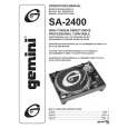 GEMINI SA-2400 Owners Manual GEMINI SA-2400 Owners Manual