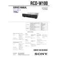 SONY RCD-W100 Service Manual SONY RCD-W100 Service Manual