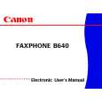 CANON B640 Owners Manual CANON B640 Owners Manual