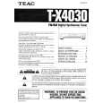 TEAC TX4030 Owners Manual TEAC TX4030 Owners Manual
