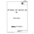 NIKON AF NIKKOR 24-85 2.5-4D Service Manual NIKON AF NIKKOR 24-85 2.5-4D Service Manual