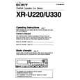 SONY XR-U220 Owners Manual SONY XR-U220 Owners Manual