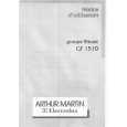 ARTHUR MARTIN ELECTROLUX GF1510X Owners Manual ARTHUR MARTIN ELECTROLUX GF1510X Owners Manual