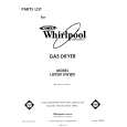 WHIRLPOOL LG9201XWN0 Parts Catalog WHIRLPOOL LG9201XWN0 Parts Catalog