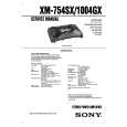 SONY XM-1004GX Owners Manual SONY XM-1004GX Owners Manual