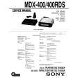 SONY MDX-400RDS Service Manual SONY MDX-400RDS Service Manual