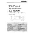 ONKYO TXSV444 Owners Manual ONKYO TXSV444 Owners Manual