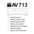 NAD AV713 Owners Manual NAD AV713 Owners Manual