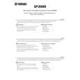 YAMAHA SP2000 Owners Manual YAMAHA SP2000 Owners Manual