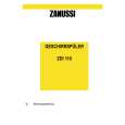 ZANUSSI ZDI110X Owners Manual ZANUSSI ZDI110X Owners Manual